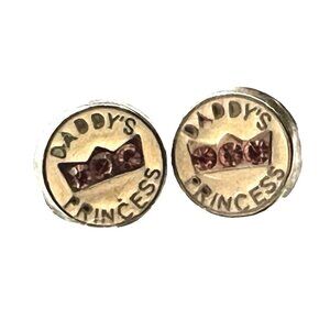 "Daddy's Girl" Baby Toddler Girl Pierced Earrings with Posts Baby Earrings